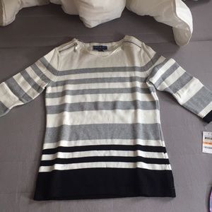 Stripped sweater size petite small 100% cotton